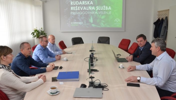Na obisku v Premogovniku Velenje predstavniki Uprave Republike Slovenije za zaščito in reševanje